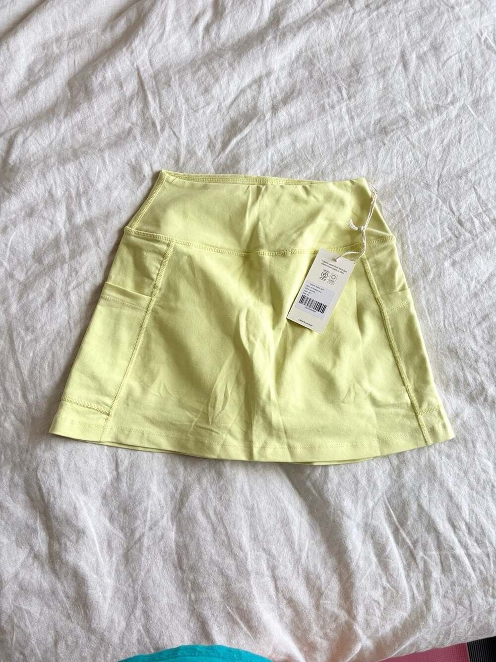 Mate The Label Organic Stretch Skort Size XS Zst Yellow Nwt